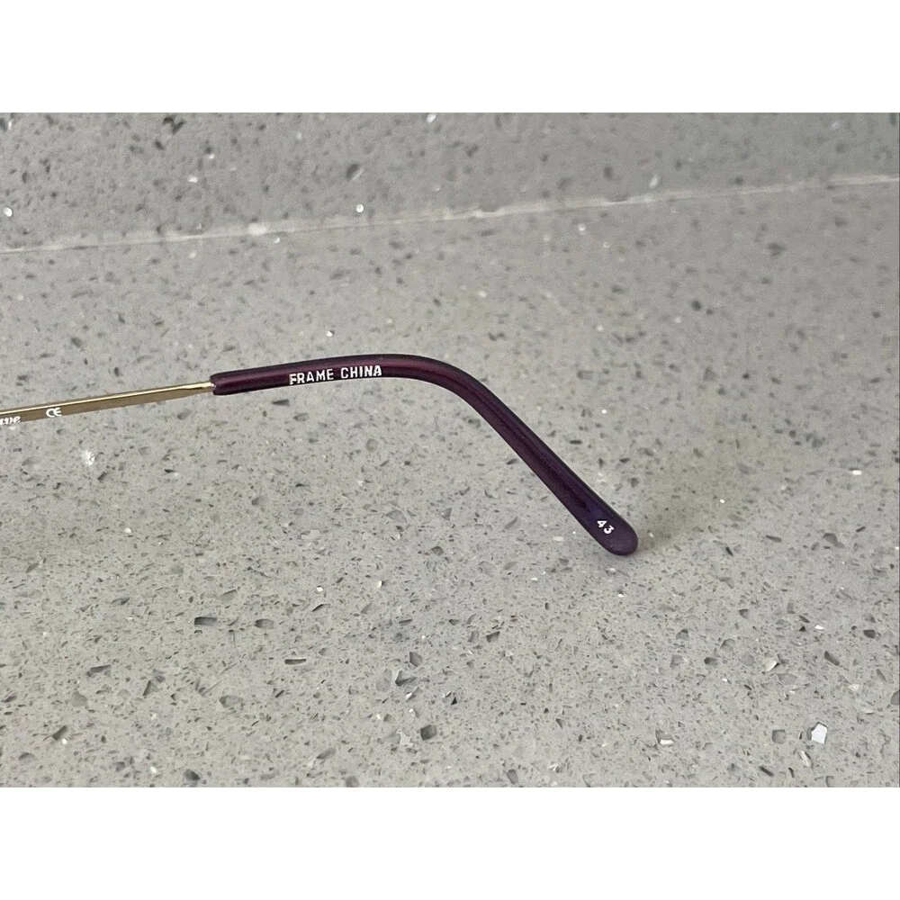 Catherine Deneuve CD 090 BL/YG Eyeglasses FRAMES ONLY 51-18-132 Purple gold